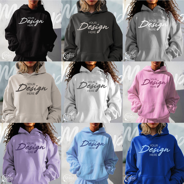 Close-up Hoodie Mockup Bundle | Elena, Natasha, Raina